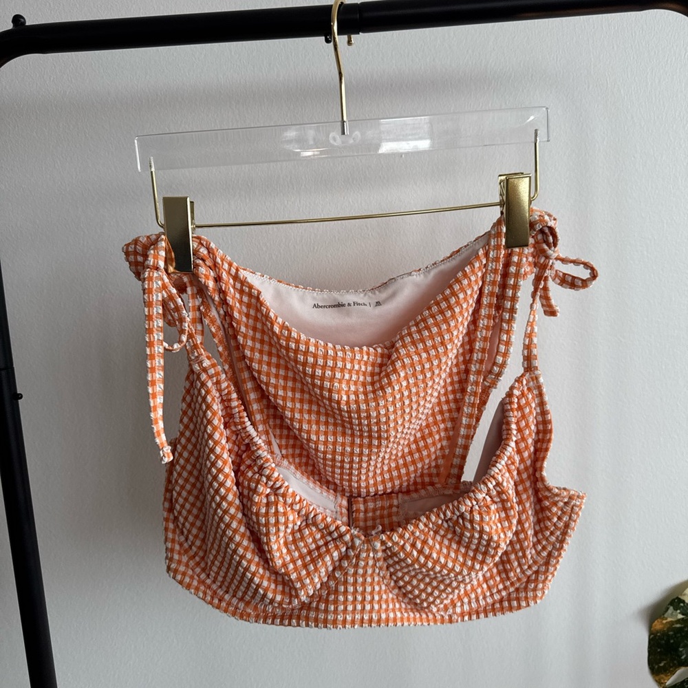 Orange Gingham Women's Swimsuit